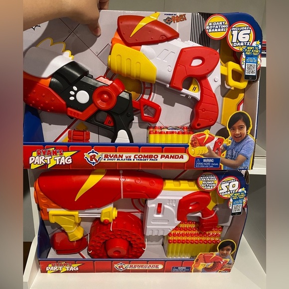 NEW- 2 Dart Barrel Blasters for 1 Low Price! Ryan’s World Foam Dart Blaster Toy - Picture 1 of 5